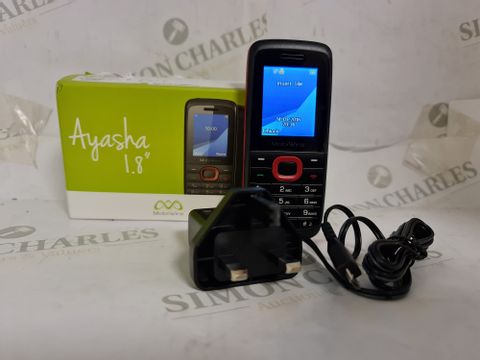BOXED AYASHA 1.8" MOBILE PHONE - BLACK/RED