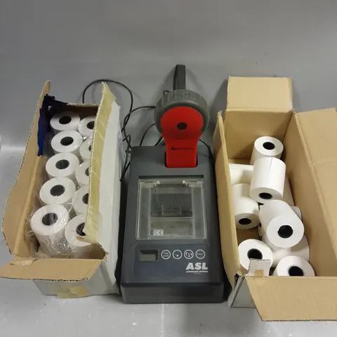 AUTOCLOCK SYSTEM RECEIPT PRINTER WITH PAPER ROLLS - MODEL UNSPECIFIED 