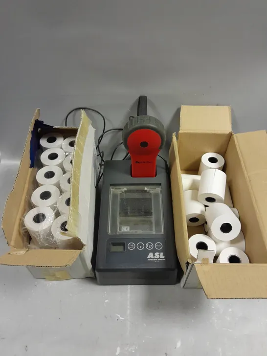 AUTOCLOCK SYSTEM RECEIPT PRINTER WITH PAPER ROLLS - MODEL UNSPECIFIED 