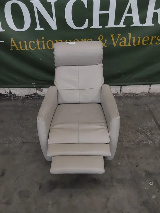 DESIGNER ITALIAN MADE VIRGO SWIVEL LEATHER RECLINER CHAIR 