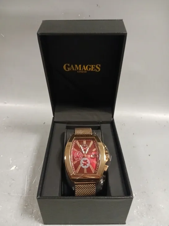 GAMAGES DIVERGENCE ROSE DIAL WATCH 