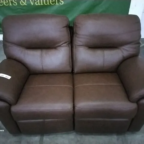 QUALITY BRITISH DESIGNER G PLAN SEATTLE 2 SEATER ELECTRIC RECLINER CAPRI OAK LEATHER 