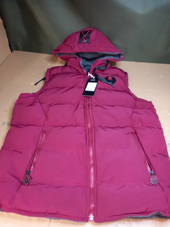 R WANG RED PADDED GILET - SIZE 3XL 