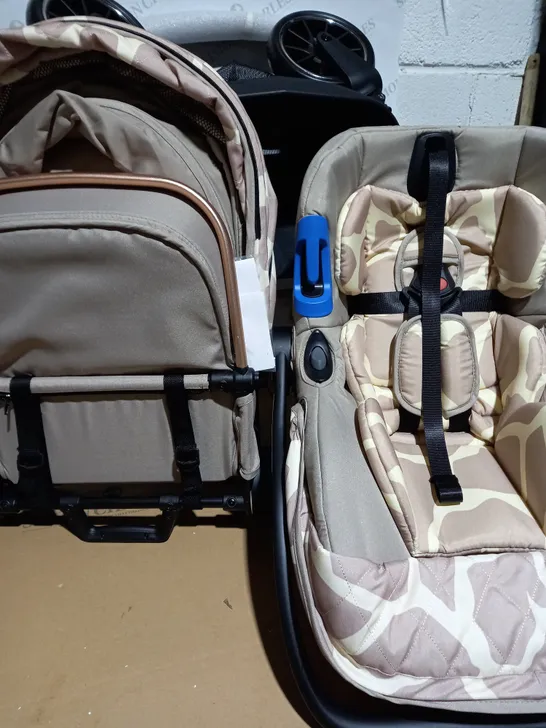 MY BABIIE DANI DYER ROSE GOLD GIRAFFE MB250 TRAVEL SYSTEM 