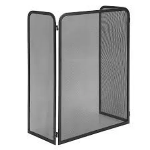 BOXED COSTWAY 3 PANEL METAL FIREPLACE SCREEN