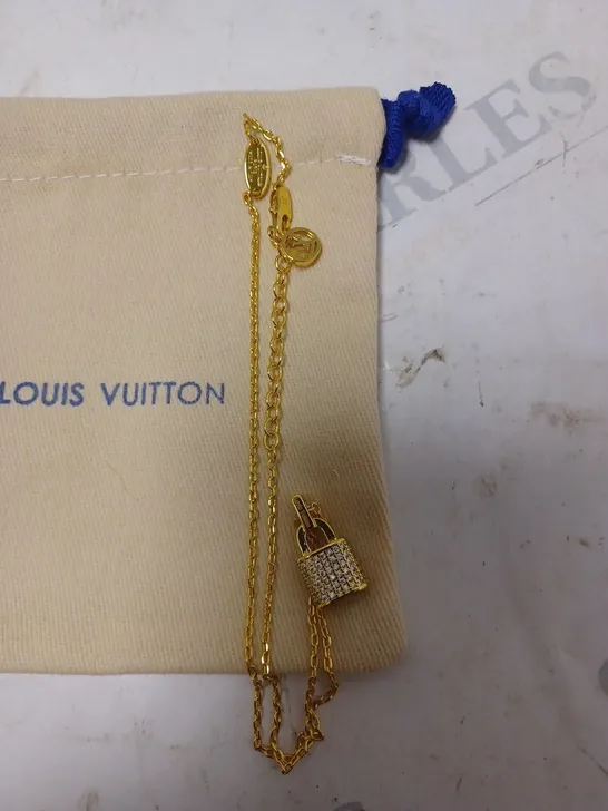 BOXED LOUIS VUITTON PADLOCK NECKLACE