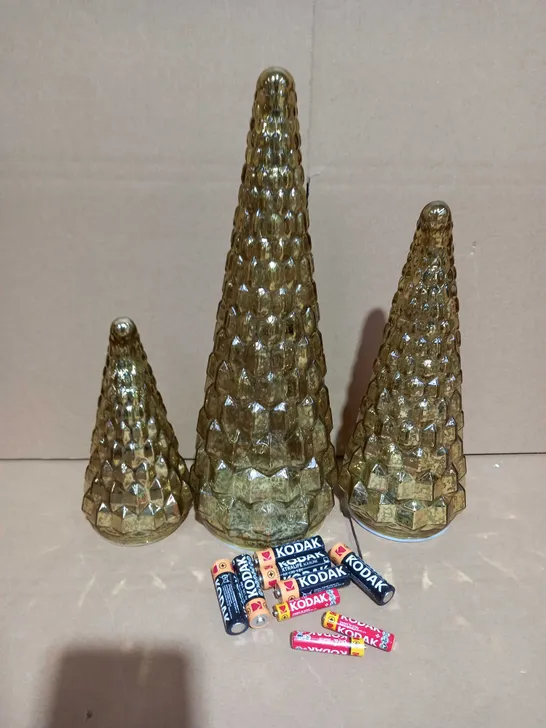 ALISON CORK SET OF MERCURY GLASS TREES 