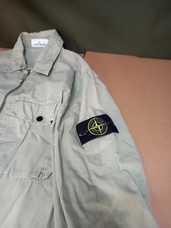 MENS KHAKI STONE ISLAND JACKET SIZE UNSPECIFIED