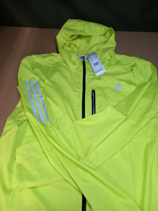 ADIDAS OWN THE RUN JACKET REFLECTIVE ELEMENTS SIZE-LARGE FLUO