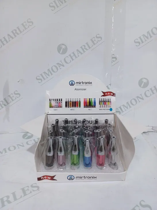 PACK TO CONTAIN APPROX. 24 X MIRTRONIX MINI PROTANK E-CIGARETTE ATOMIZERS - COLOURS VARY