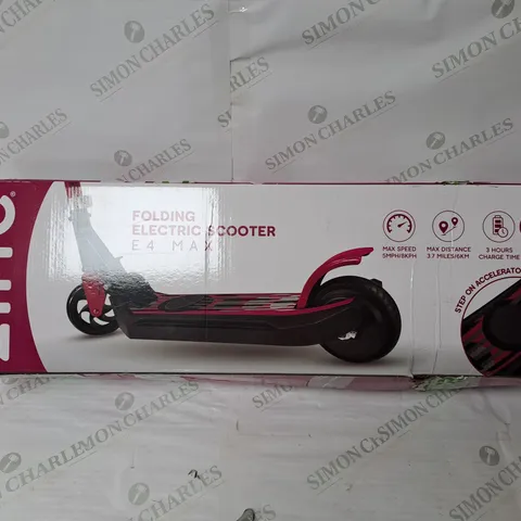 BOXED ZINC E4 MAX ELECTRIC SCOOTER IN PINK 
