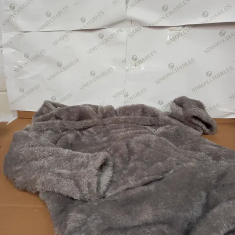 COZEE HOME FLUFFY LONGLINE HOODED LOUNGER 2X/3X