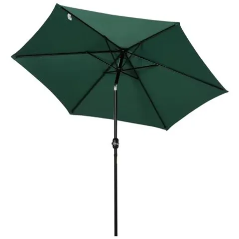 BOXED OUTSUNNY 260cm MARKET PARASOL - GREEN (1 BOX)