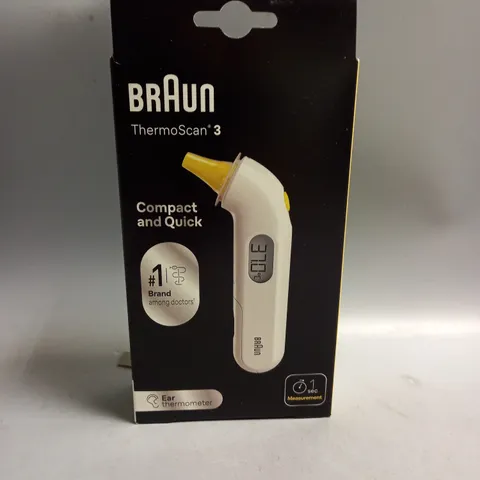 BOXED BRAUN THERMOSCAN 3 EAR THERMOMETER