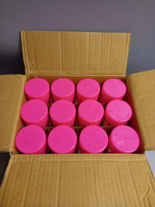 BOXED LOT OF 12 151 NEON PINK SPRAY PAINT 200ML