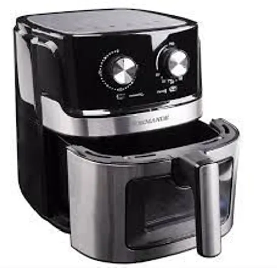 A BOXED TTAF-501MST AIR FRYER IN BLACK 