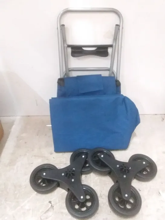 BOXED SHOPPING TROLLEY - BLUE 