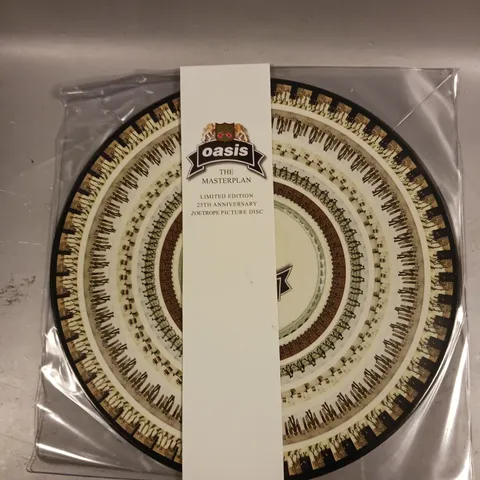 OASIS THE MASTERPLAN LIMITED EDITION 25TH ANNIVERSARY ZOETROPE PICTURE DISC VINYL 