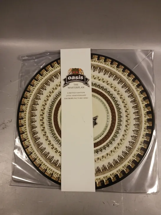 OASIS THE MASTERPLAN LIMITED EDITION 25TH ANNIVERSARY ZOETROPE PICTURE DISC VINYL 