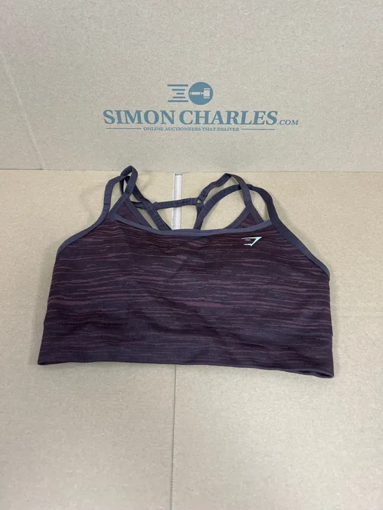 GYMSHARK SPORTS BRA IN BROWN SIZE SMALL