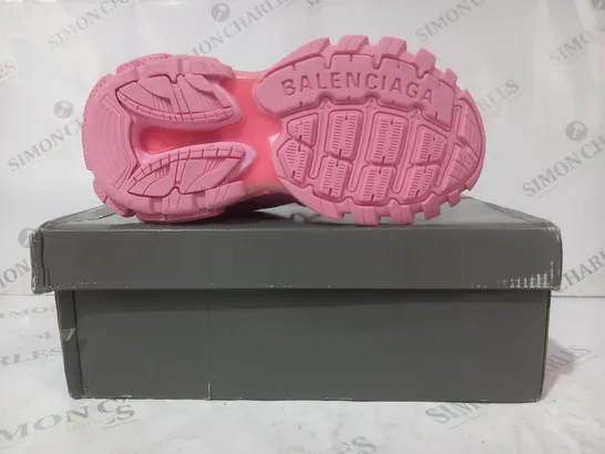 BOXED PAIR OF BALENCIAGA TRACK SNEAKERS IN PINK UK SIZE 6