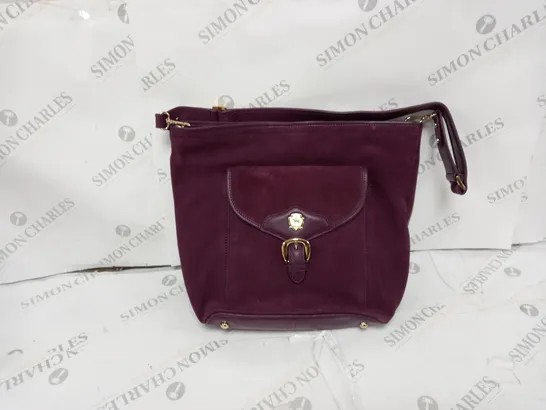 ASHWOOD PURPLE HANDBAG WITH FRONT POCKET 