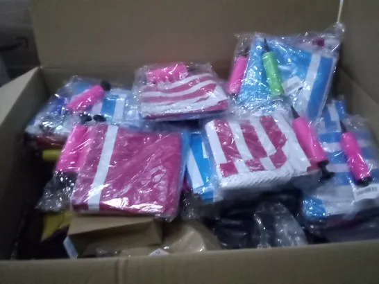 PALLET OF 6 BOXES CONTAINING ASSORTED ITEMS INCLUDING BIRTHDAY DECORATIONS, USB DESK FAN, HI-VIS VEST, MOUTH GUARD, AIR FRYER LINERS, FROZEN MAGIC SQUEEZE CUP 