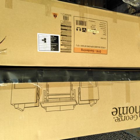 PALLET CONTAINING TWO BOXES  (BOTH 1 OF 2)   4 PIECE ORLANDO SOFA DINING SET PARTS