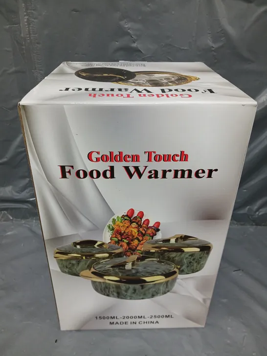 BOXED GOLDEN TOUCH FOOD WARMER