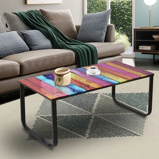 BOXED BEULAH RAINBOW COFFEE TABLE