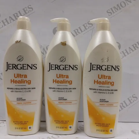 BOX OF 3 X 621ML JERGENS ULTRA HEALING EXTRA DRY SKIN MOISTURIZER