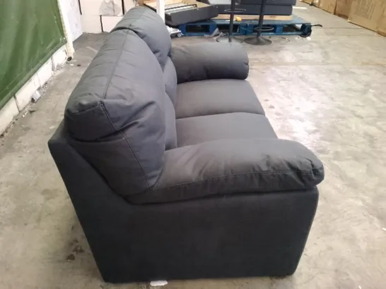 QUALITY DESIGNER 2 SEATER SOFA - BLACK FABRIC 