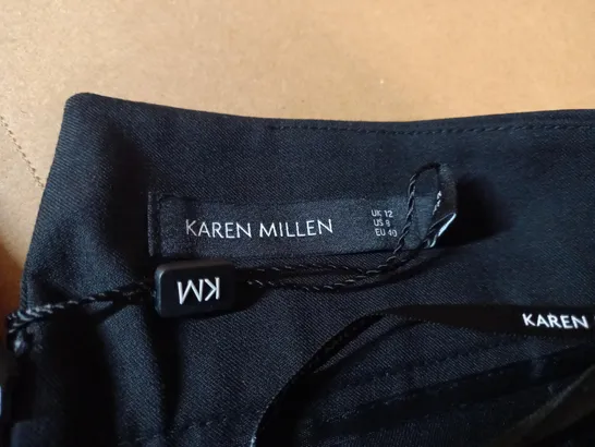 KAREN MILLEN BLACK TROUSERS - SIZE 12