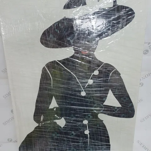 THE OLIVER GAL ARTIST CO. "SILHOUETTE OF A LADY" CANVAS ART 50 X 76CM