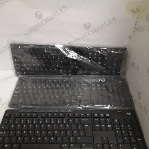 BOX OF 3 LOGITECH WIRELESS USB KEYBOARDS 