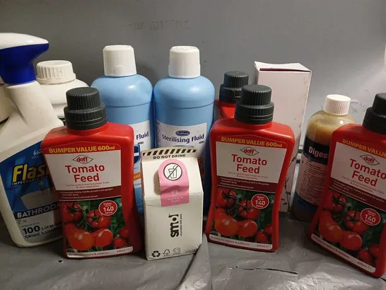 15 ASSORTED LIQUIDS TO INCLUDE DOFF TOMATO FEE (600ml), DIGESTA DRAIN CLEANER (500ml), VALENTTE DIFFUSER, ETC - COLLECTION ONLY