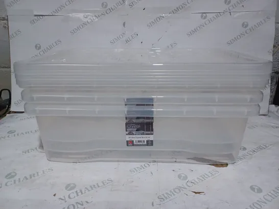 BOXED SET OF 3 WHAM CRYSTAL 32 LITRE CRYSTAL STORAGE BOXES