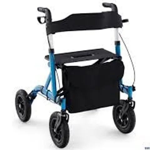 BOXED COSTWAY ELETRICLIFE HEIGHT ADJUSTABLE ROLLATOR WALKER FOLDABLE ROLLING WALKER WITH SEAT