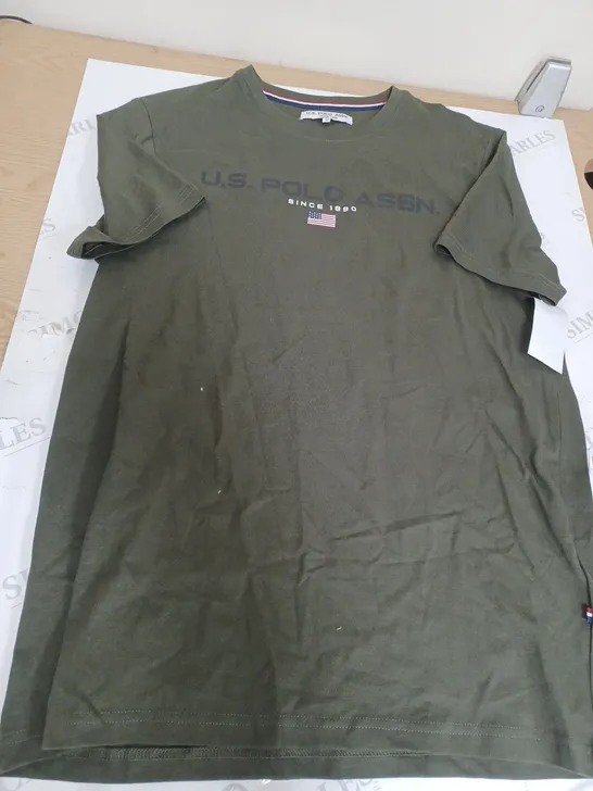 U.S. POLO ASSN GREEN TEE SIZE M 