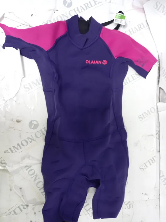 OLAIAN PURPLE & PINK GIRLS WETSUIT - 4 YRS 