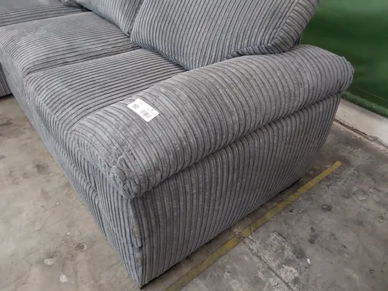 DESIGNER CORNER CHAISE SOFA GREY JUMBO CHORD