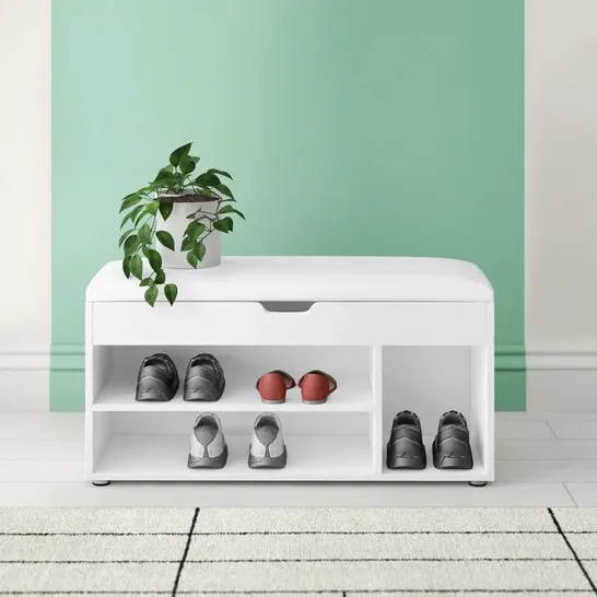 BOXED VASAGLE 8 PAIR SHOE STORAGE BENCH 