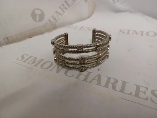 SILVER TWISTED ROPE DESIGN BRACELET