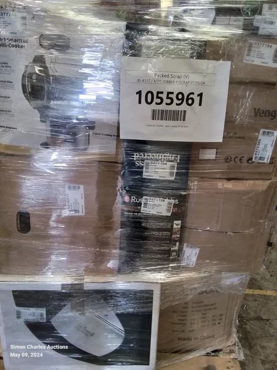 PALLET OF APPROXIMATELY 37 UNPROCESSED RAW RETURN HOUSEHOLD AND ELECTRICAL GOODS TO INCLUDE;