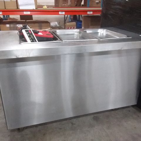 THREE-PLACE BAIN MARIE WITH CUPBOARD