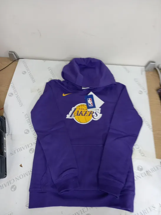 NIKE X LA LAKERS HOODIE PURPLE - LARGE BOYS 