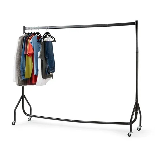 BOXED HOUSE OF HOME HEAVY DUTY CLOTHES RAIL - BLACK 