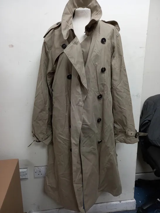 M&S HERITAGE OUTWEAR LIMITED EDITION TRENCH COAT IN STONE GREY - LARGE