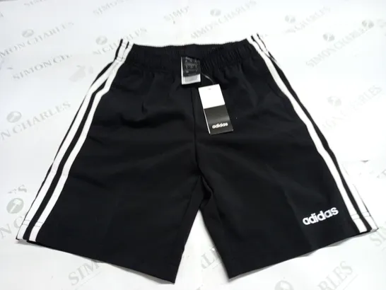 ADIDAS BLACK SHORTS - 11/12 YRS