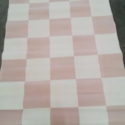 QUALITY DESIGNER MAESTRO CHEQUERED PINK DESIGN AREA RUG 160X230